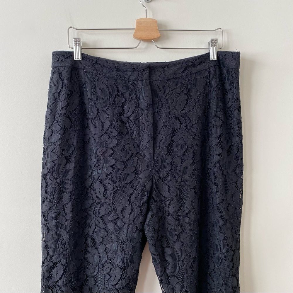 WAYF-BLACK Rennes Lace High Rise Cropped Pants (Size:XL) - Picture 5 of 13